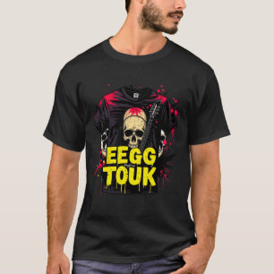 Eegg Touk Electric Guitar & Skulls Grunge T - Shir T-Shirt
