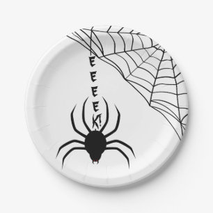 Eek a Spider Halloween-Party Pappteller