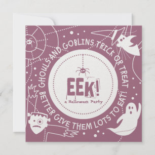 Eek Halloween Einladungen
