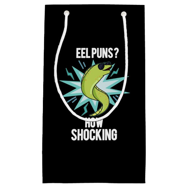 Eel Puns wie schockierend Funny Animal Pub Dark BG Kleine Geschenktüte (Vorderseite)