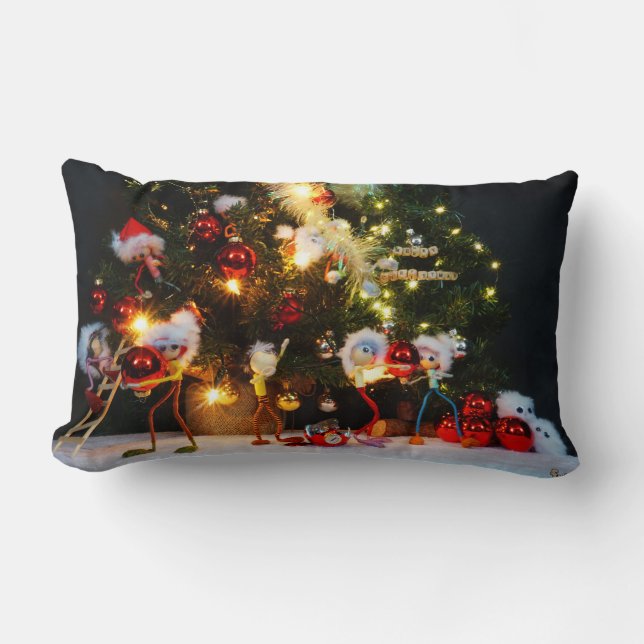 Een zoekplaatje met diverse Kerst optuig Fubby's. Lendenkissen (Vorderseite)