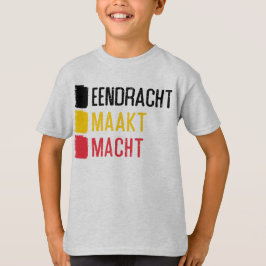 Eendracht Maakt Macht Belgisches Motto T-Shirt, Be T-Shirt