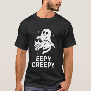 Eepy Creepy Lustiger Schlafender Katze und Geist H T-Shirt