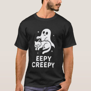 Eepy Creepy Lustiger Schlafender Katze und Geist H T-Shirt