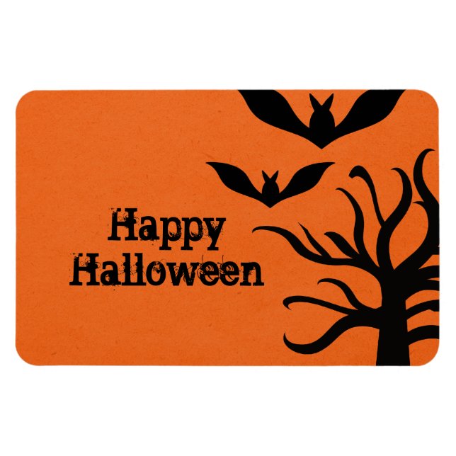 Eerie Bats Halloween Flexi Magnet, Orange Magnet (Horizontal)