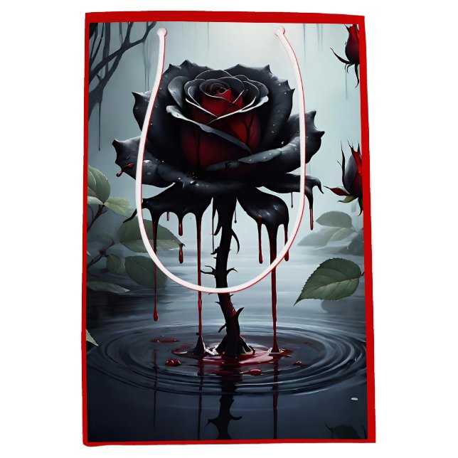 Eerie Black Rose Mittlere Geschenktüte (Vorderseite)