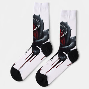 Eerie Black Rose Socken