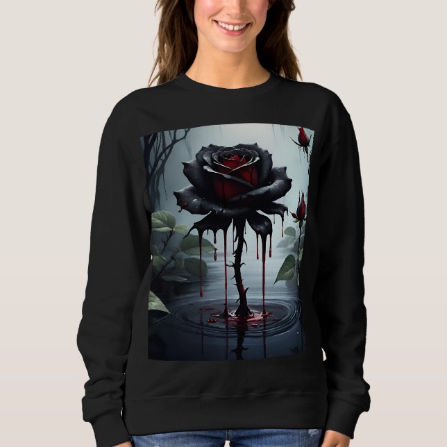 Eerie Black Rose Sweatshirt (Vorderseite)