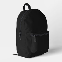 Eerie Black Solid Color Bedruckter Rucksack