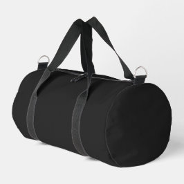 Eerie Black Solid Color Duffle Bag
