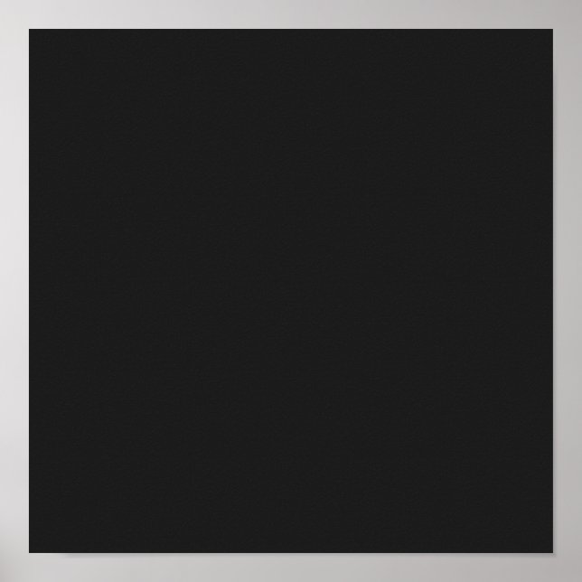Eerie Black Solid Color Poster (Vorne)