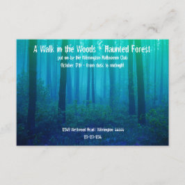Eerie Blauer Wald - 3x5 Spuk Wald Einladung