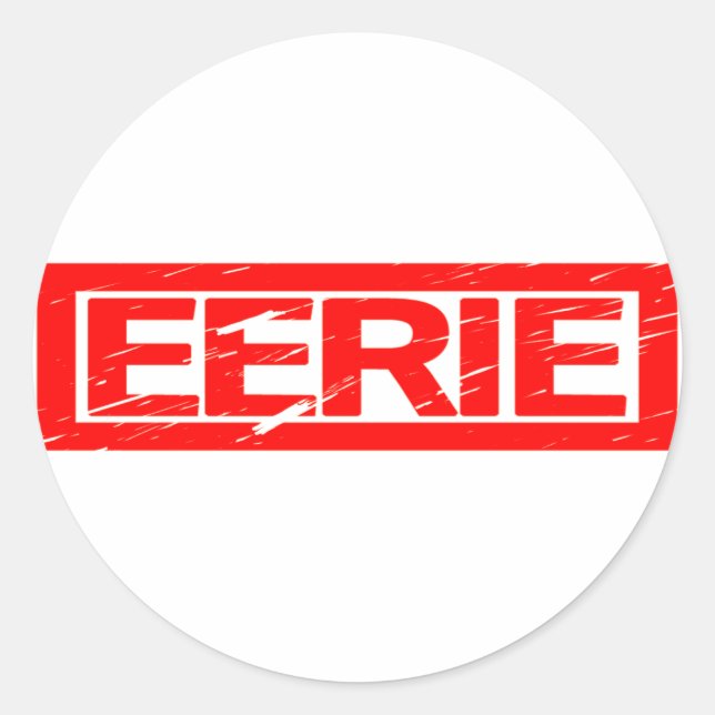 Eerie Briefmarke Runder Aufkleber (Vorderseite)