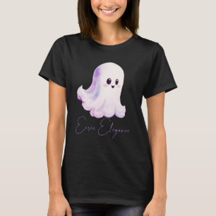 Eerie Elegance Niedlich Ghost Black Halloween T-Shirt