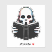 Eerie Ghost with Book - Creepisches Halloween Art