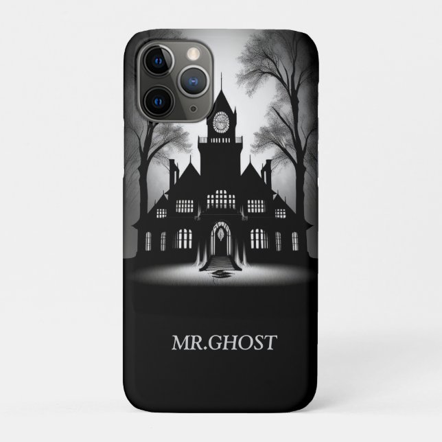 Eerie Gothic Mansion Silhouette Case-Mate iPhone Hülle (Rückseite)