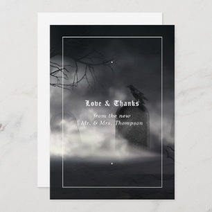 Eerie Gothic Wedding Dankeskarte