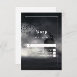 Eerie Gothic Wedding RSVP Card
