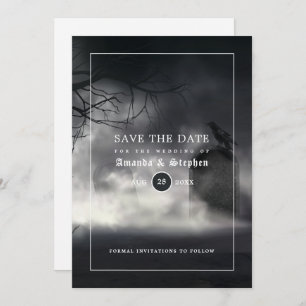 Eerie Gothic Wedding speichern das Datum Save The Date