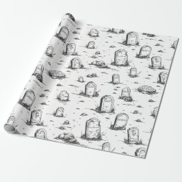 Eerie Grabstein Wrapping Paper Geschenkpapier