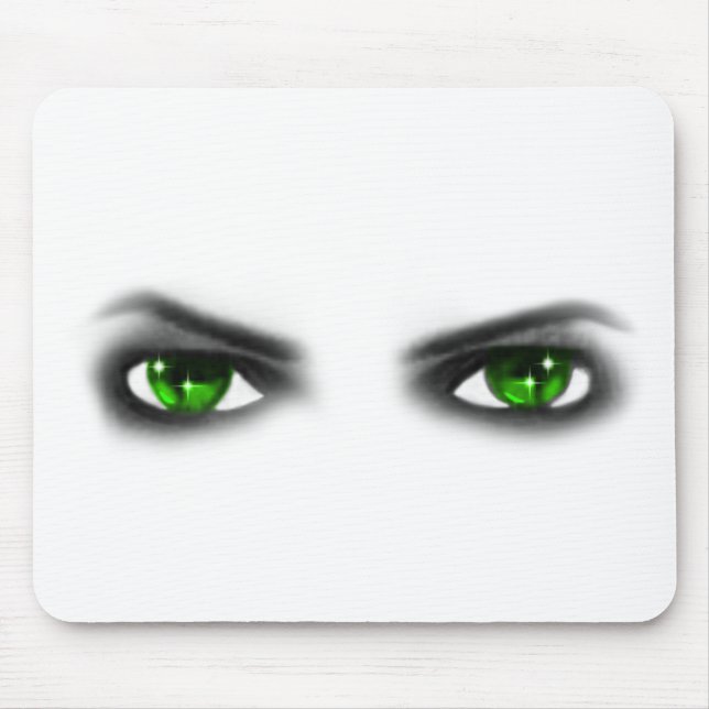 Eerie Green Eyes Mousepad (Vorne)