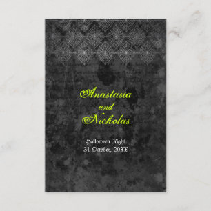 Eerie Halloween Hochzeitskarte RSVP Karte