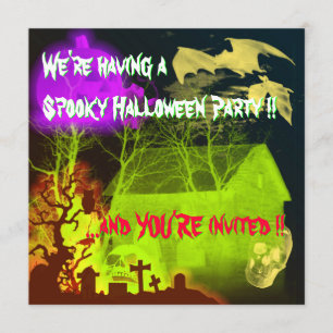 Eerie Halloween Spuk Barn - Sei tapfer Einladung