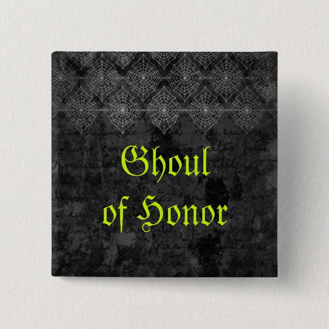 Eerie Halloween Wedding Button (Vorderseite)