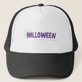 Eerie Lettering with Purple Halloween Mood Truckerkappe