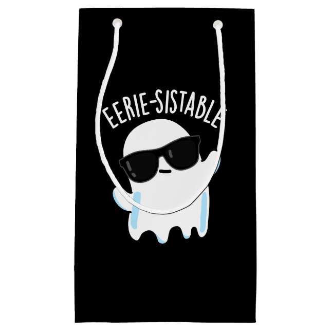 Eerie-resistent Funny Ghost Pun Dark BG Kleine Geschenktüte (Vorderseite)