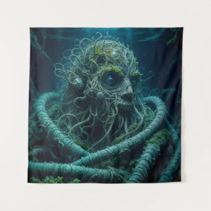 Eerie Sea Creature verwickelt in Schatten Wandteppich