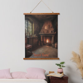 Eerie Seclusion Wandteppich Mit Holzrahmen