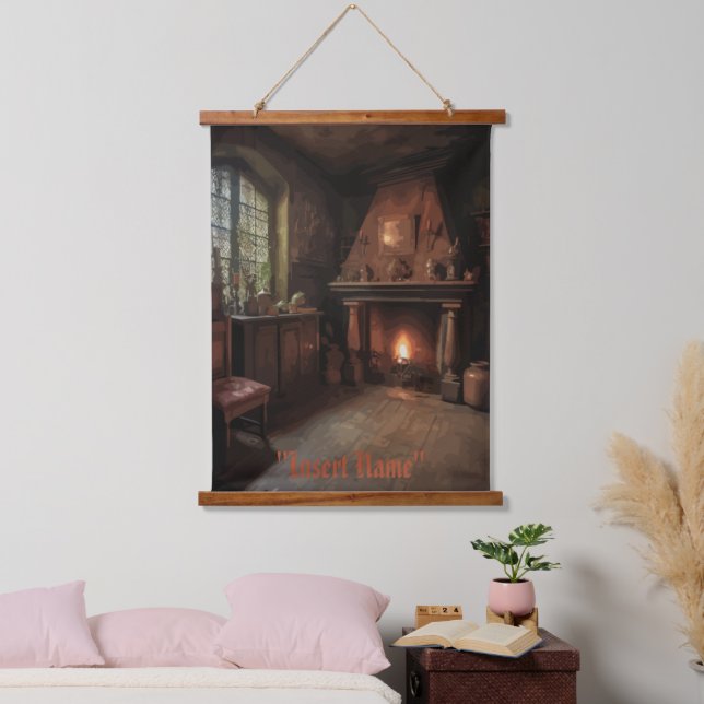 Eerie Seclusion Wandteppich Mit Holzrahmen (Schlafzimmer)