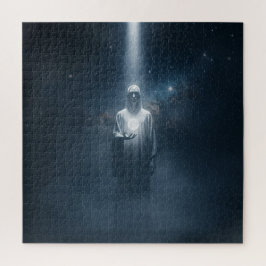 Eerie White Robed Abbildung in Universe angezeigt Puzzle