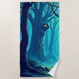 Eerie Woodland Eyes Strandtuch