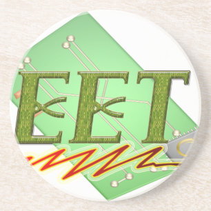 EET - LOGO DER ELEKTRISCHEN TECHNOLOGIE DES MOTORS GETRÄNKEUNTERSETZER