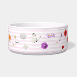 Eetbak Hond Vlinders en Bloemen Napf