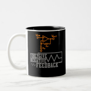 EEVblog Negative Feedback TShirt Zweifarbige Tasse