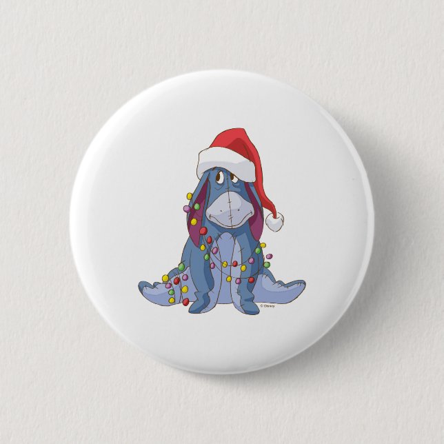 Eeyore Santa Claus  Button (Vorderseite)