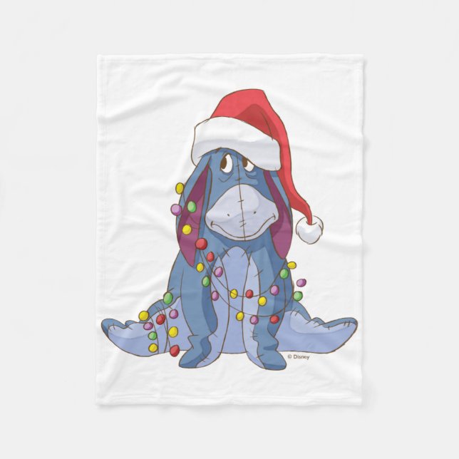 Eeyore Santa Claus  Fleecedecke (Vorderseite)