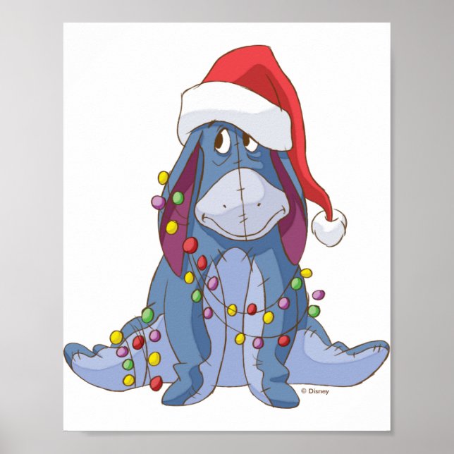 Eeyore Santa Claus  Poster (Vorne)
