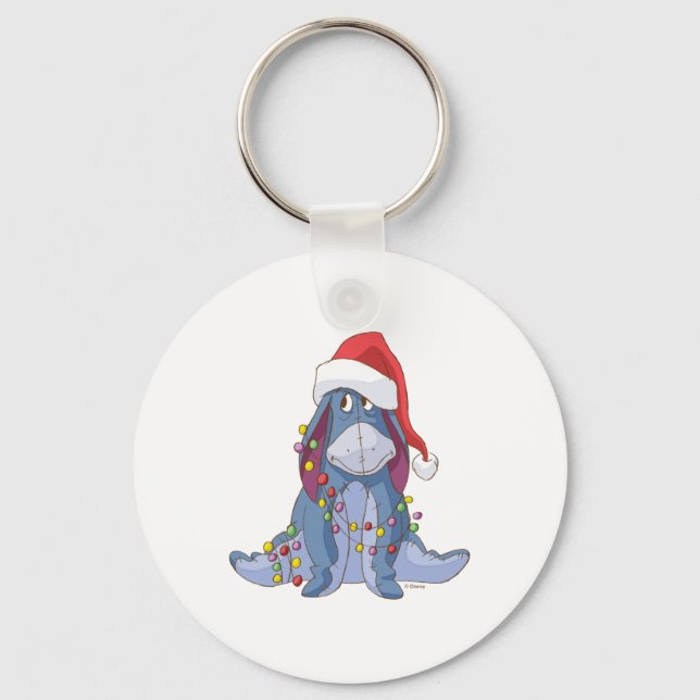 Eeyore Santa Claus  Schlüsselanhänger (Vorderseite)