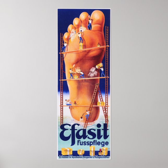 EFASIT Fusspflege Foot Cream Lotion Pedicure Ad Poster (Vorne)