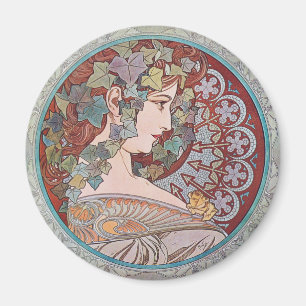 Efeu-Kunst Nouveau Kühlschrankmagnet Alphonse Magnet