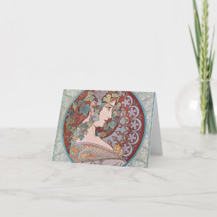 Efeu-Kunst Nouveau Mitteilungskarten Foldover