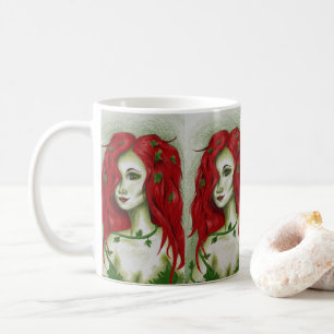 Efeu-Nymphe Hübsche Rothaarige Frau Portrait Fanta Tasse