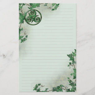 Efeu Triskel gezeichnet Briefpapier