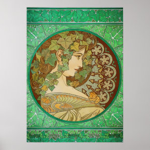 Efeu von Alphonse Mucha Art Nouveau Poster