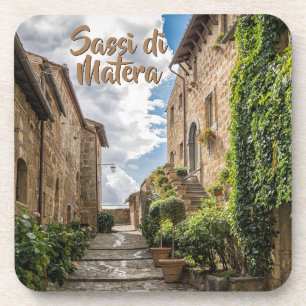 Efeu Wände in Sassi di Matera Italien Getränkeuntersetzer