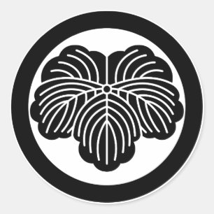 Efeublatt im Kreis Runder Aufkleber